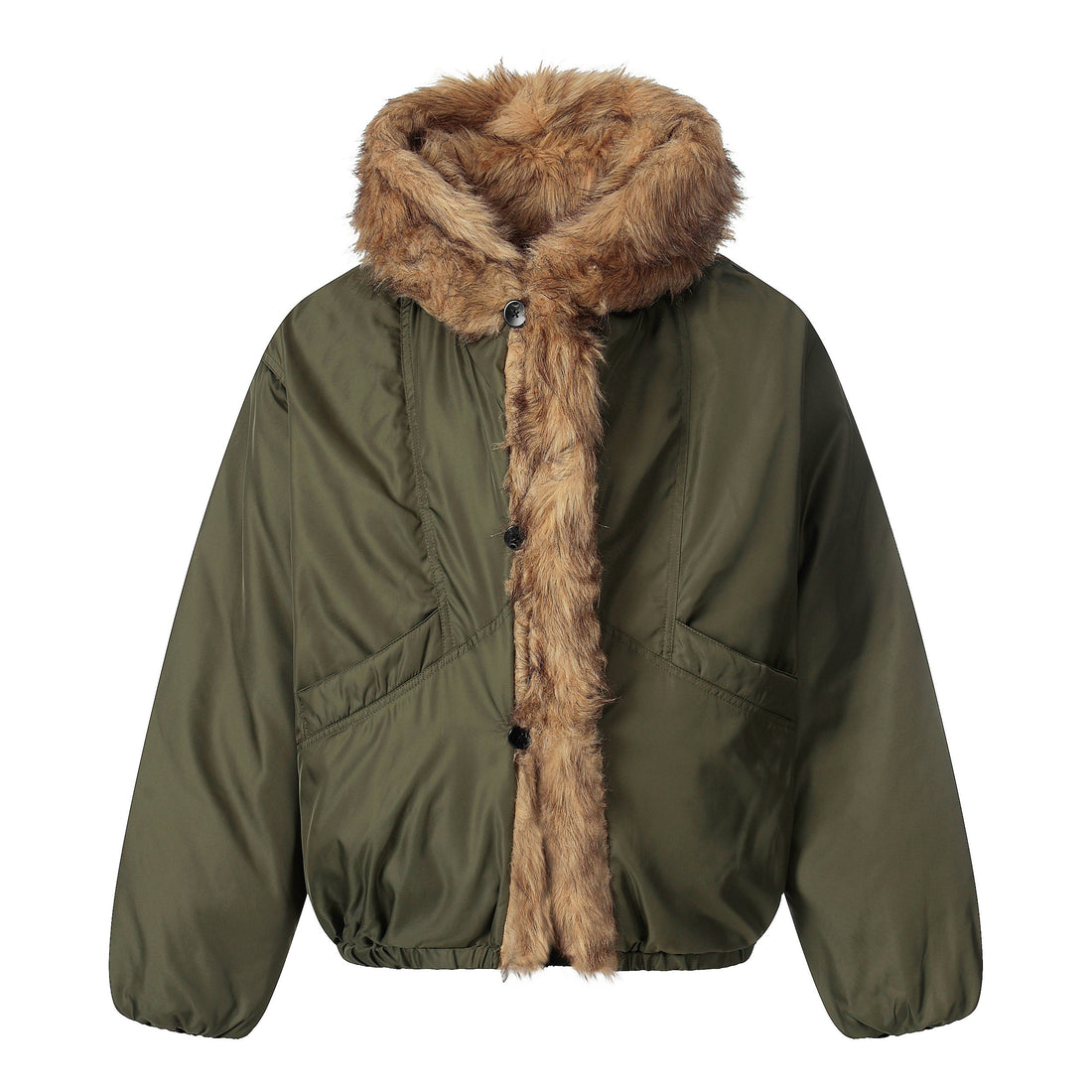 3-6-5.shop Faux Fur Trimmed Puffer Jacket