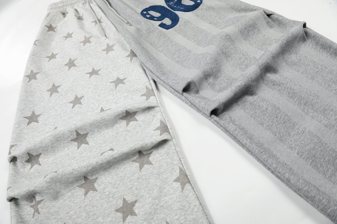 3-6-5.shop 96 Star Stripe Wide-Leg Sweatpants