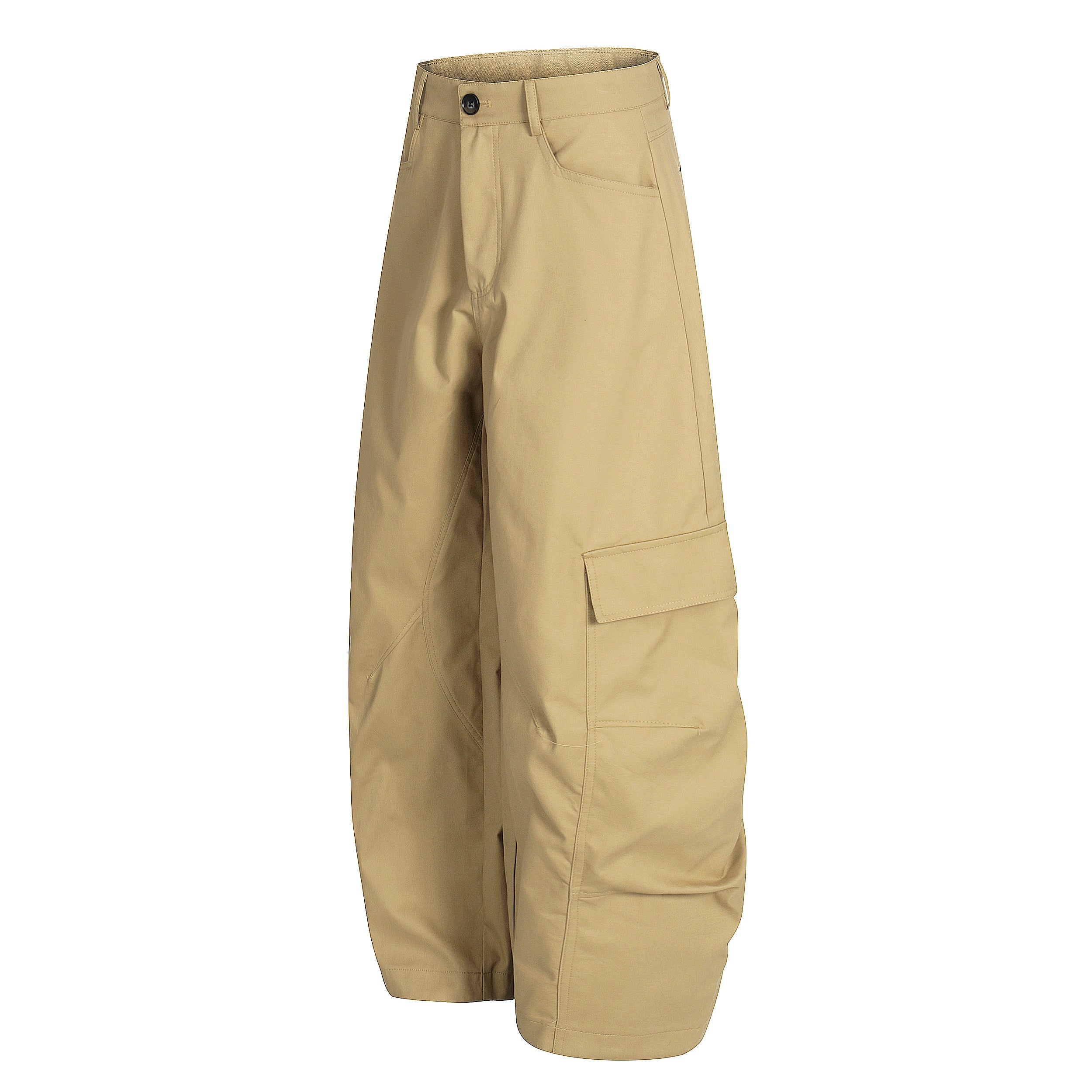 3-6-5.shop Curved Seam Cargo Pants – Khaki