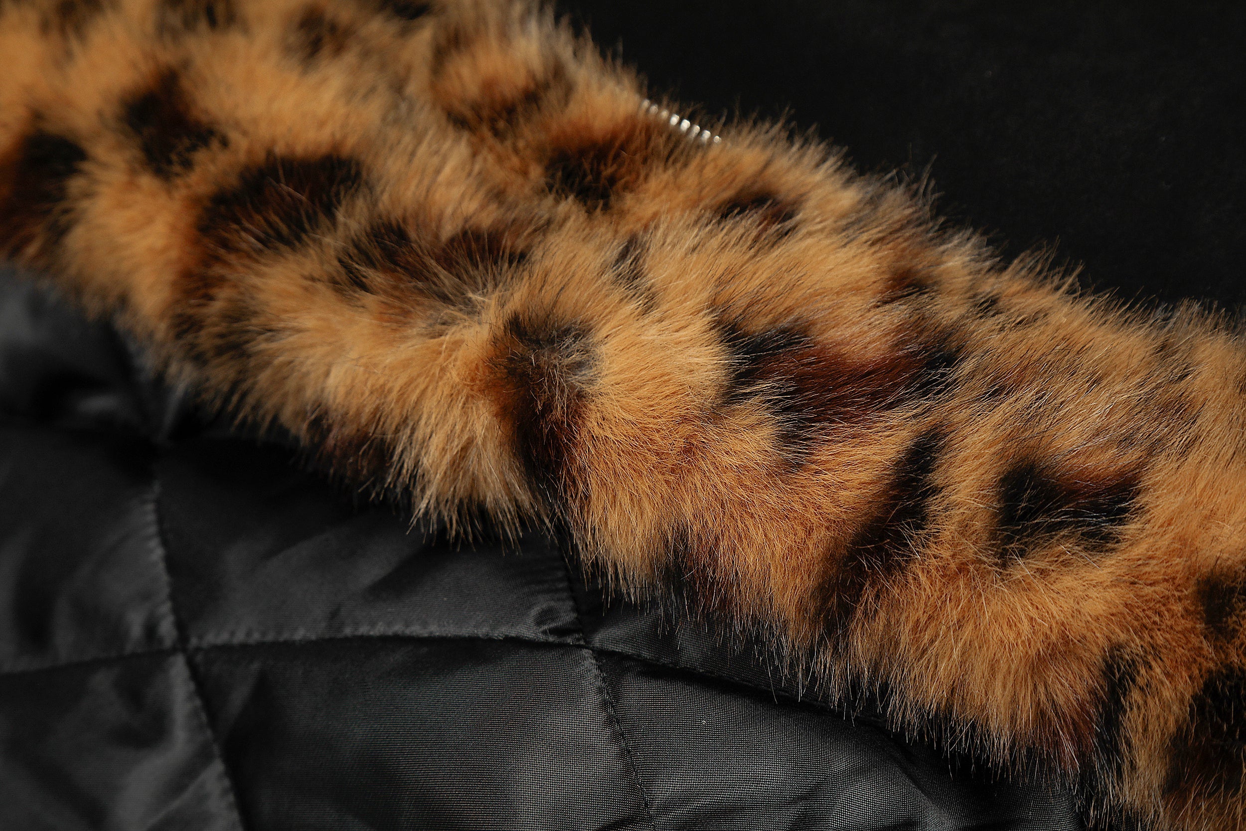 3-6-5.shop Faux Fur-Lined Leopard Hood Jacket