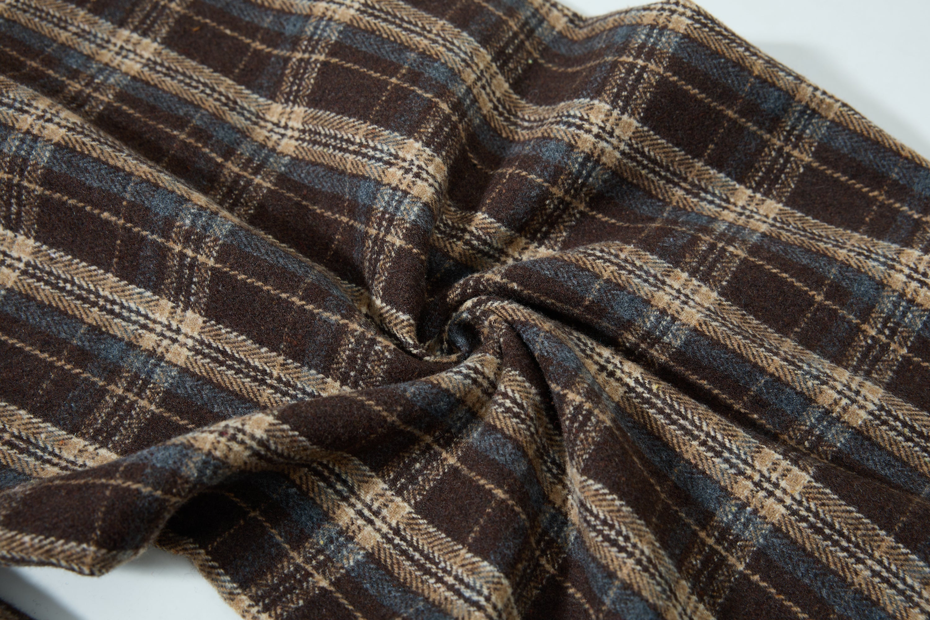 3-6-5.shop Vintage Check Wool-Blend Cargo Pants