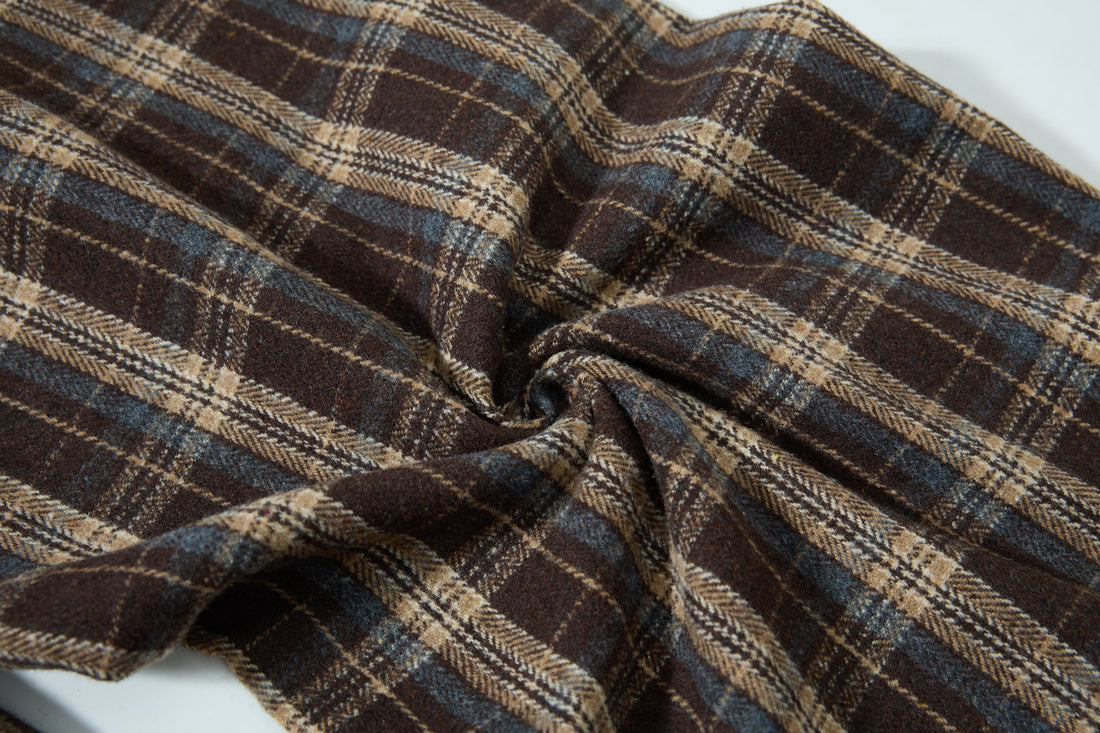 3-6-5.shop Vintage Check Wool-Blend Cargo Pants