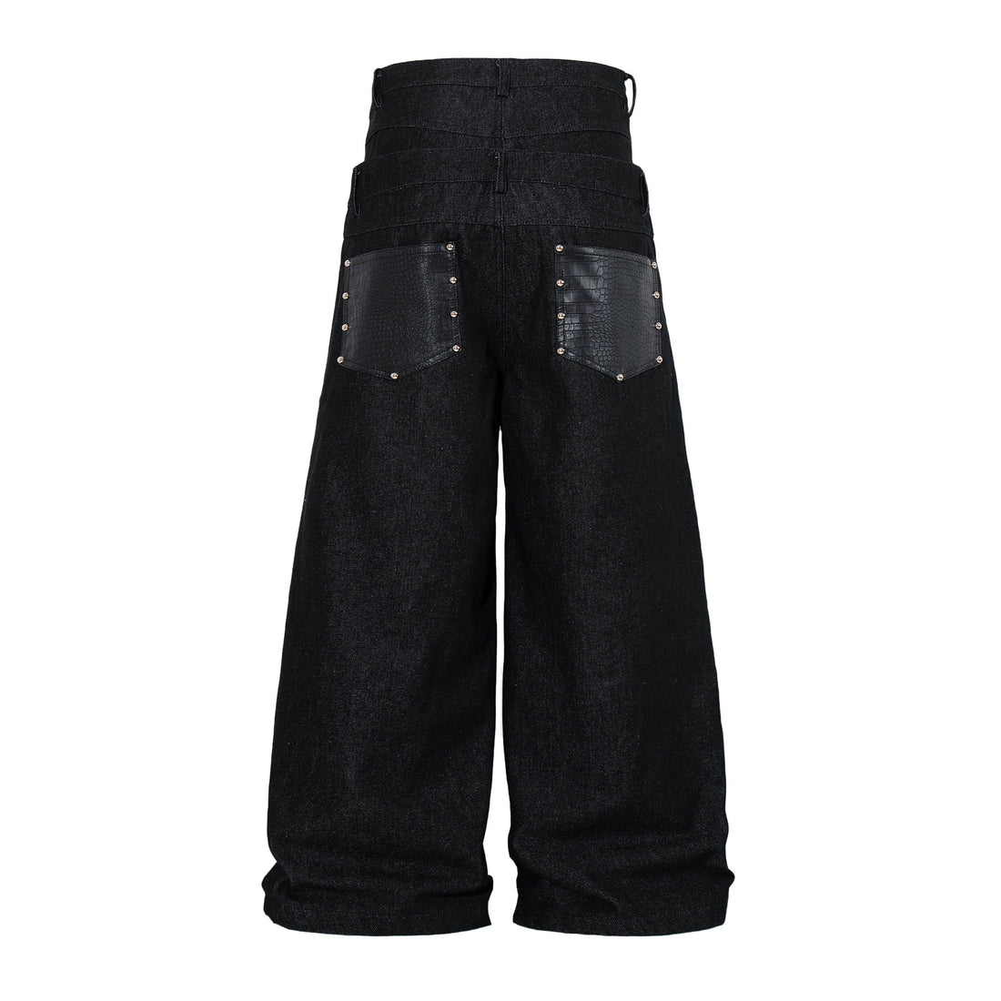 3-6-5.shop Wide Leg Button Fly Denim Pants
