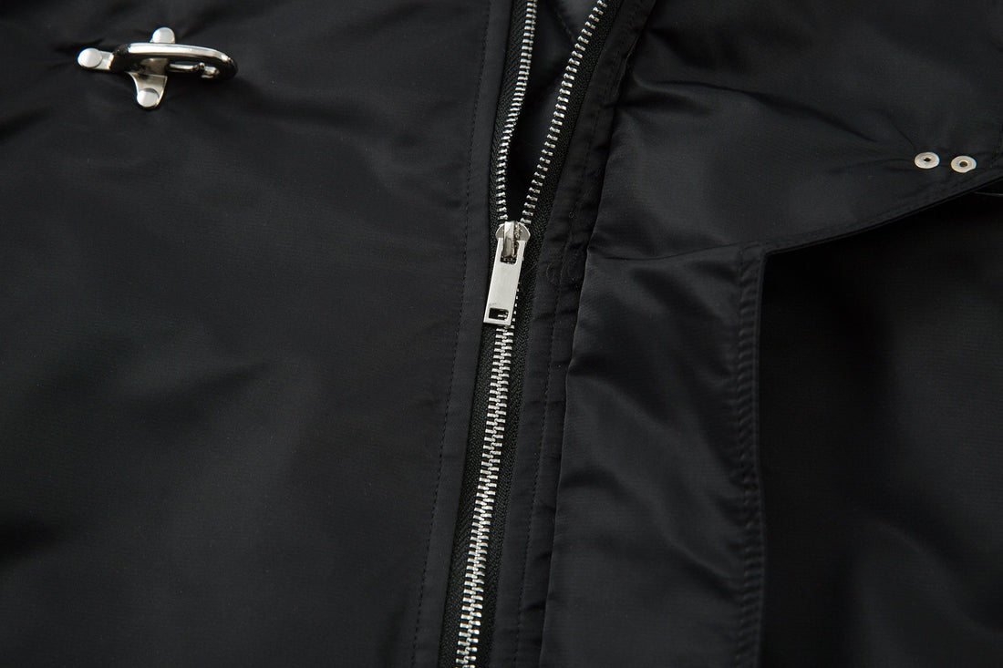 3-6-5.shop Toggle-Lock Fur Hood Jacket