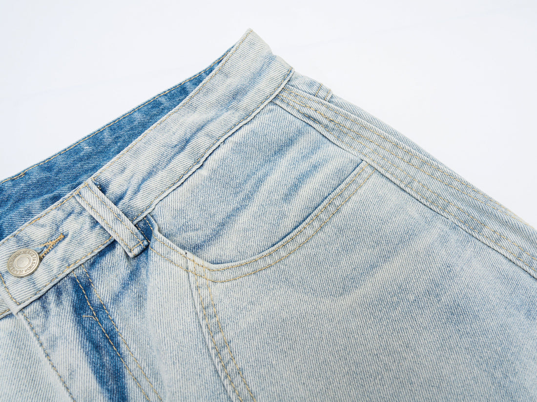 3-6-5.shop Vintage Wide-Leg Washed Jeans