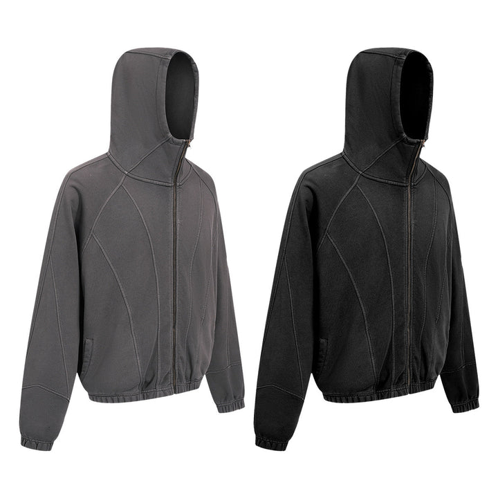 3-6-5.shop Curved-Seam Full-Zip Hoodie