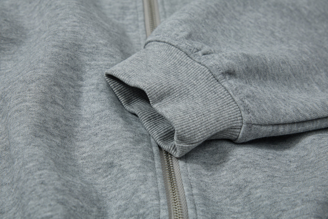 3-6-5.shop Curved Panel Full-Zip Hoodie