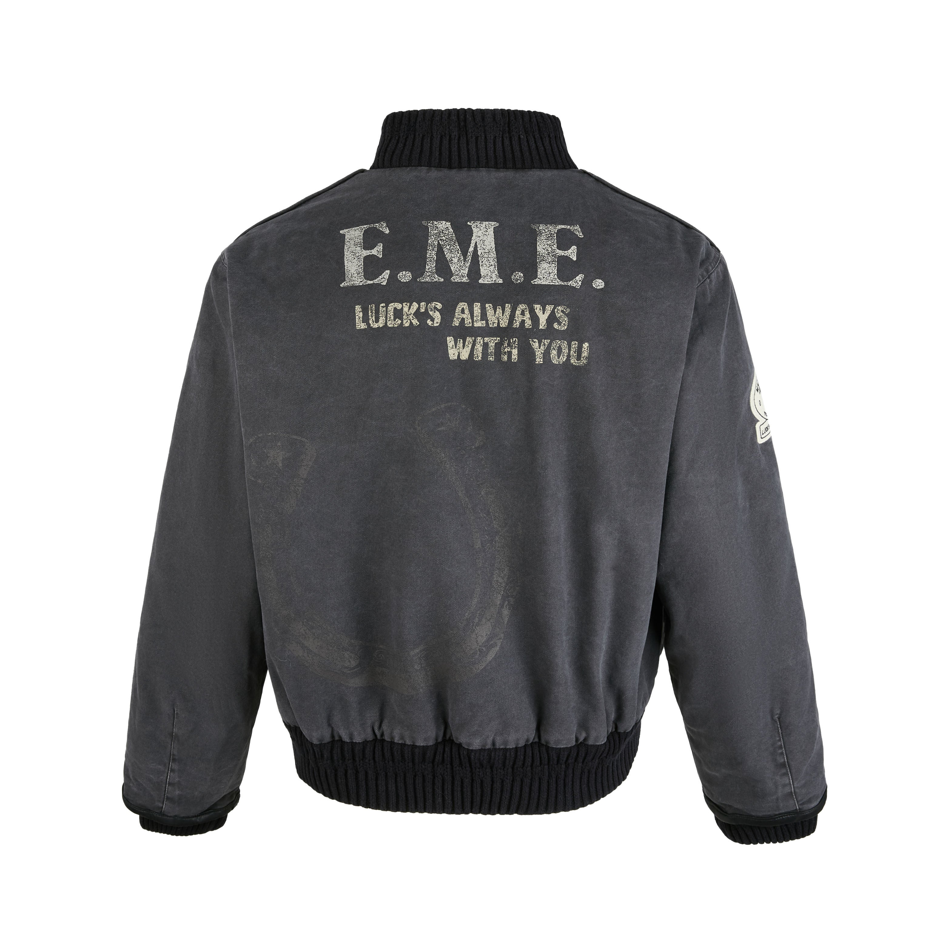 3-6-5.shop Vintage Washed Varsity Jacket