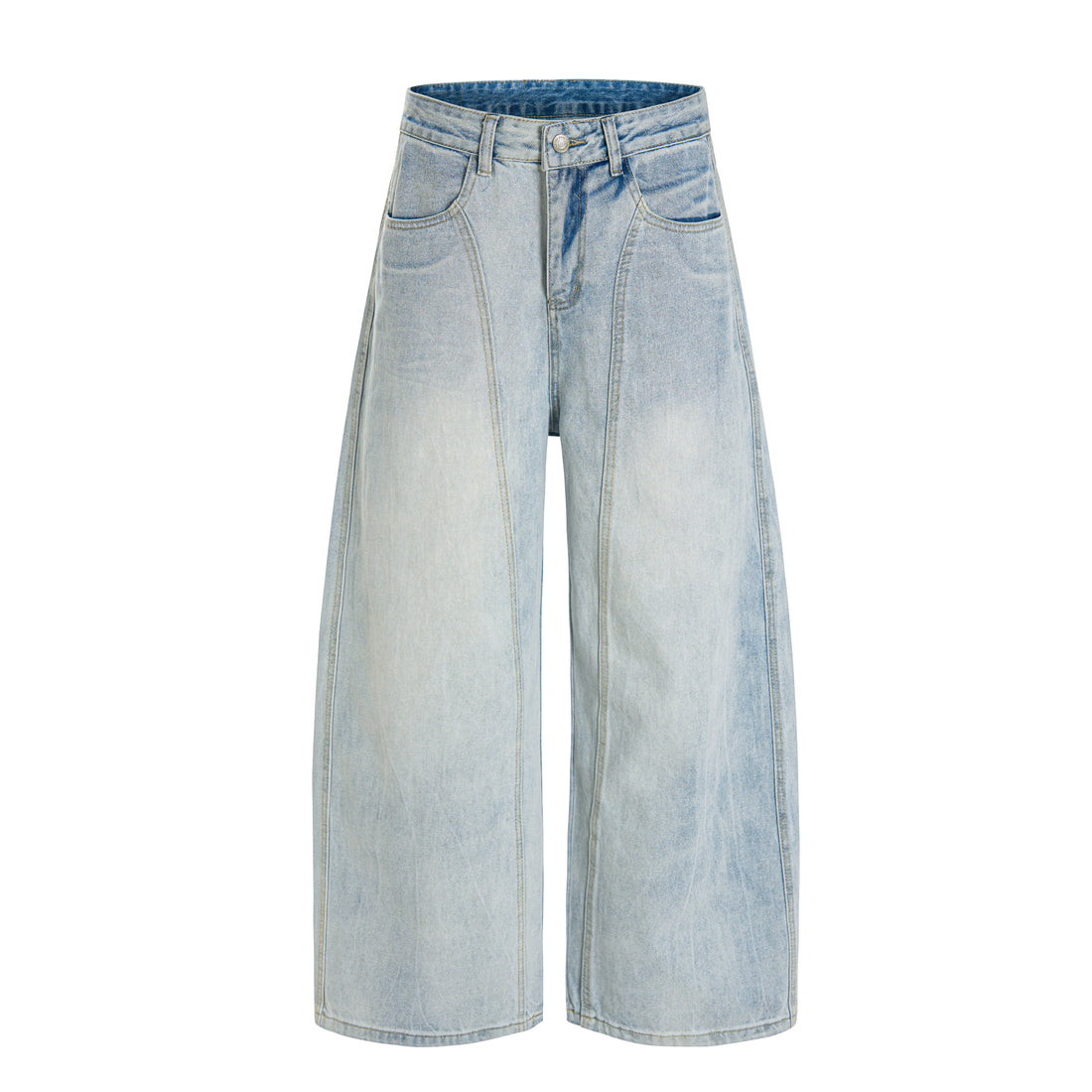 3-6-5.shop Vintage Wide-Leg Washed Jeans