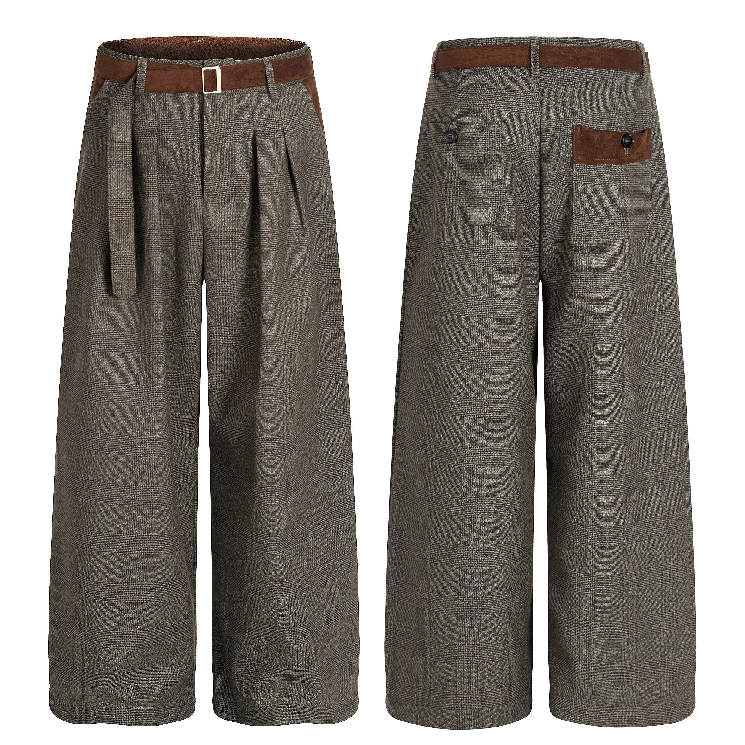 3-6-5.shop Vintage Wide-Leg Suit Pants