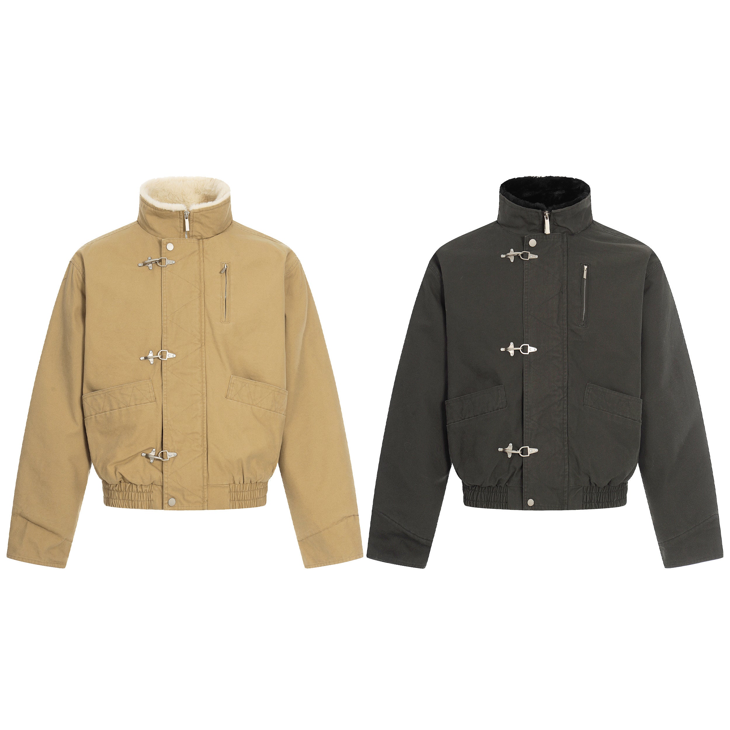 3-6-5.shop Toggle Sherpa Bomber Jacket