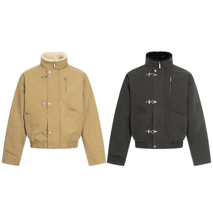 3-6-5.shop Toggle Sherpa Bomber Jacket