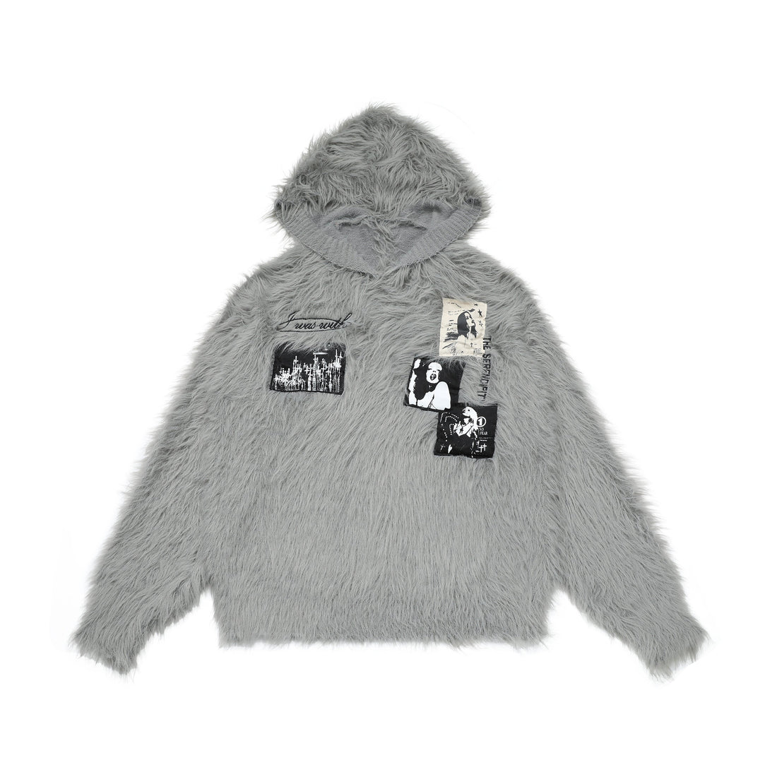 3-6-5.shop Fuzzy Patch Knit Sweater