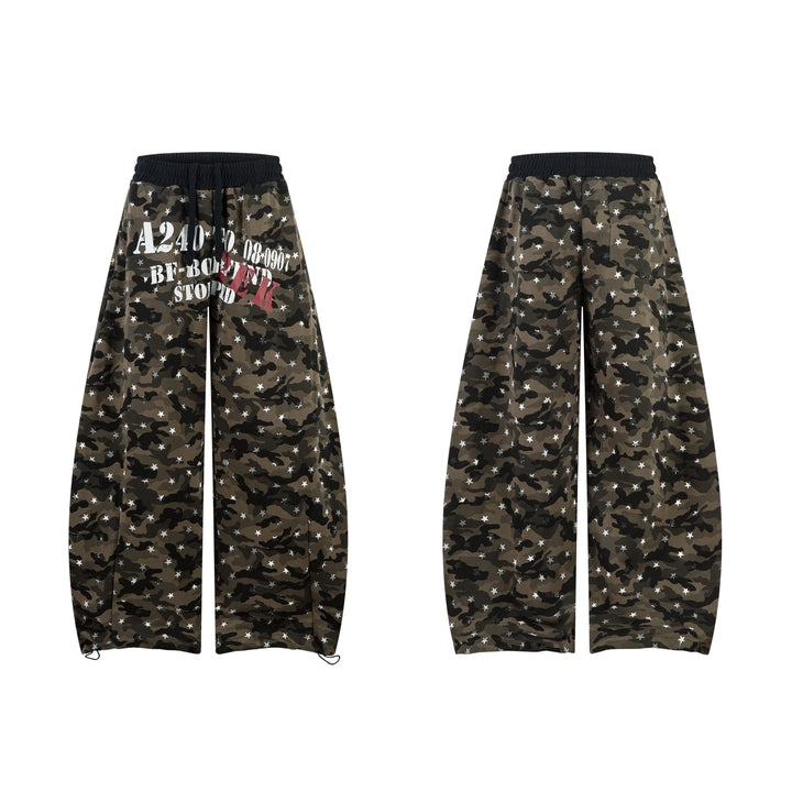 3-6-5.shop Star Camo Wide-Leg Sweatpants