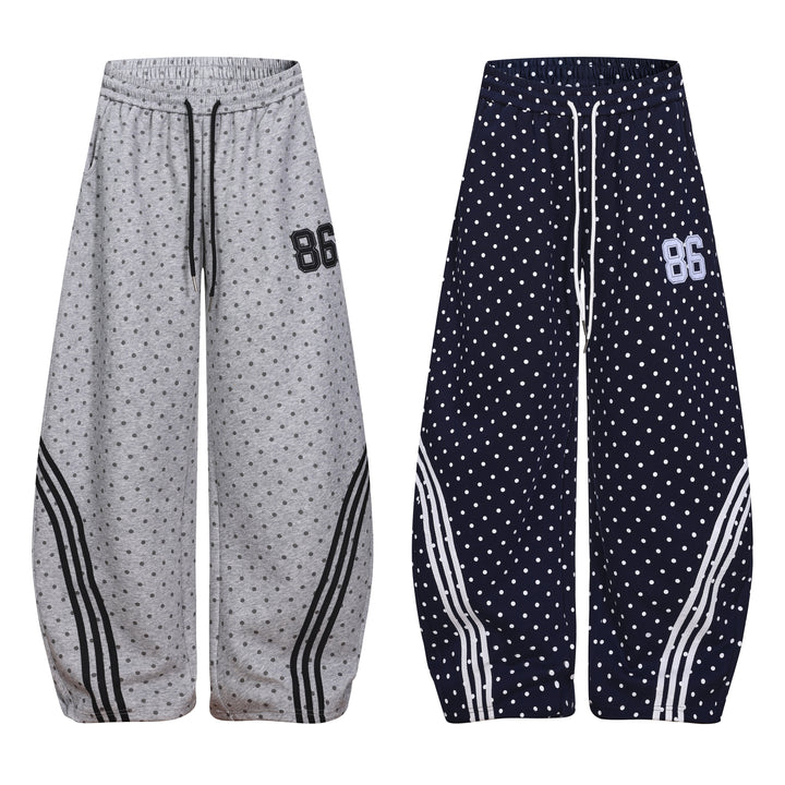 3-6-5.shop Polka Dot Wide-Leg Sweatpants