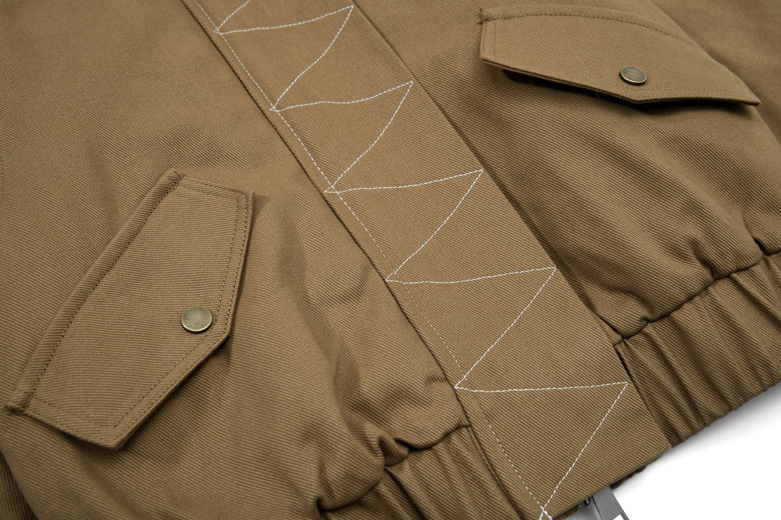 3-6-5.shop Fur-Lined High-Neck Cotton Jacket