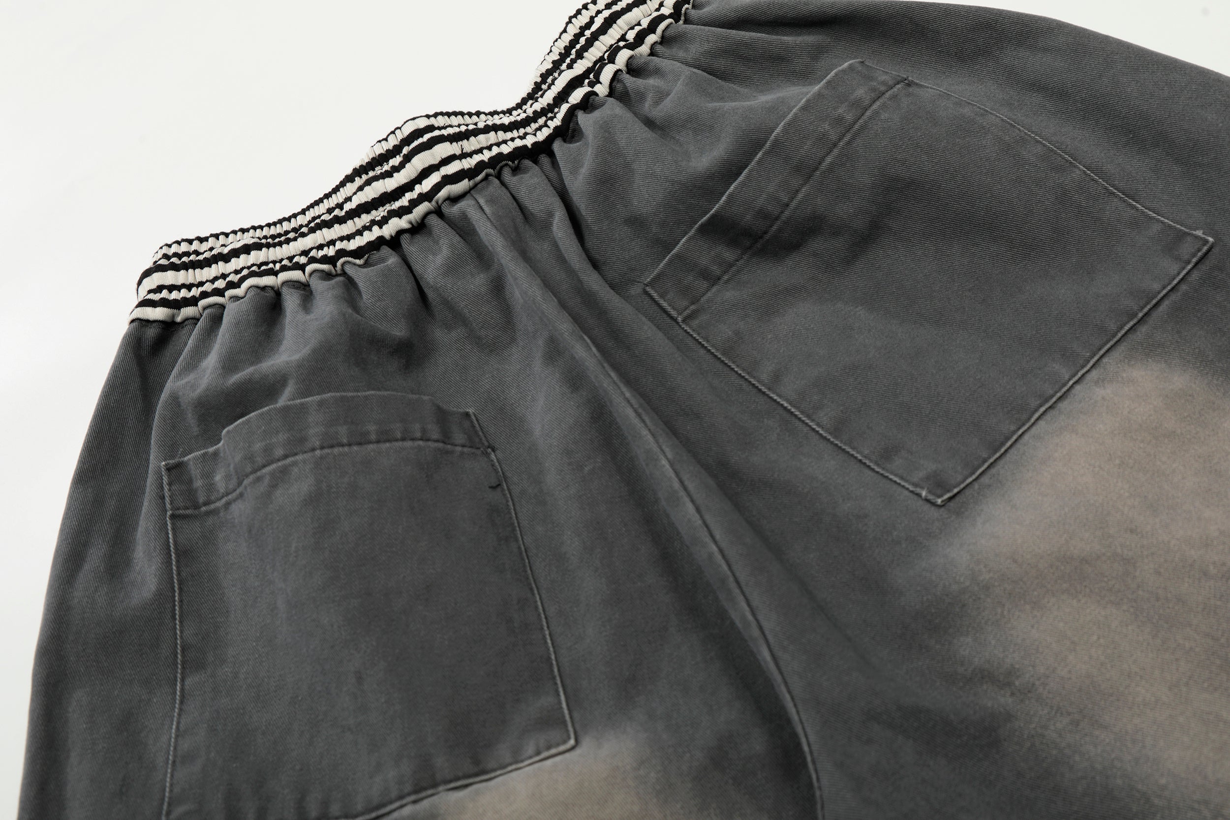 3-6-5.shop Washed Cargo Wide-Leg Pants
