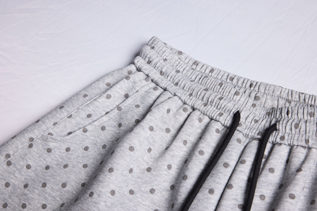 3-6-5.shop Polka Dot Wide-Leg Sweatpants