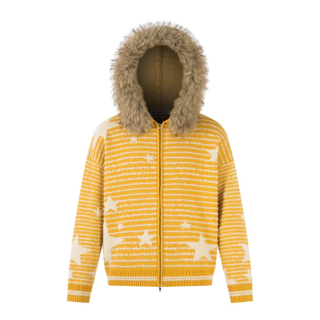 3-6-5.shop Star Knit Faux Fur Hoodie
