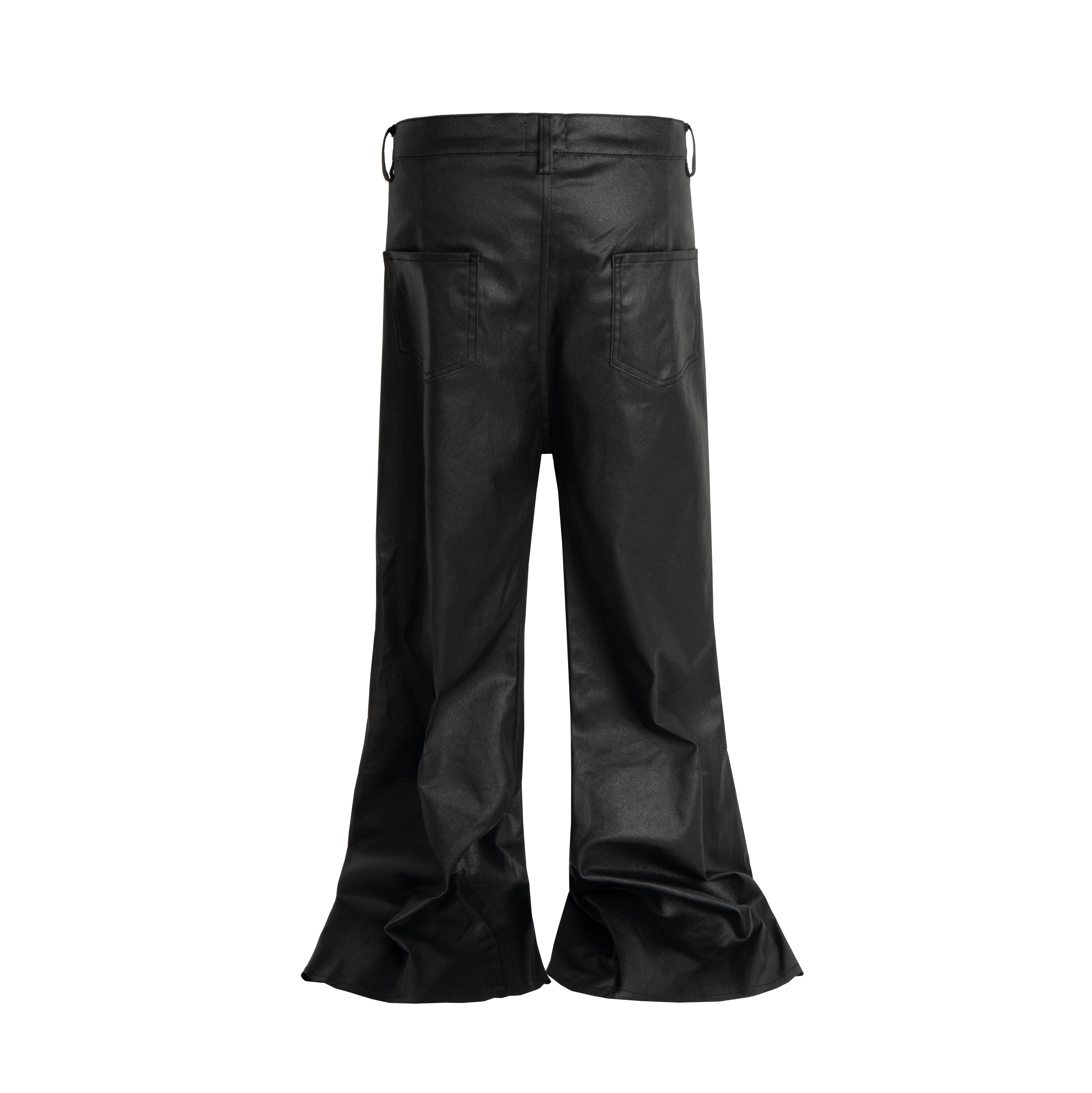 3-6-5.shop Blade-Cut Zip Leather Pants