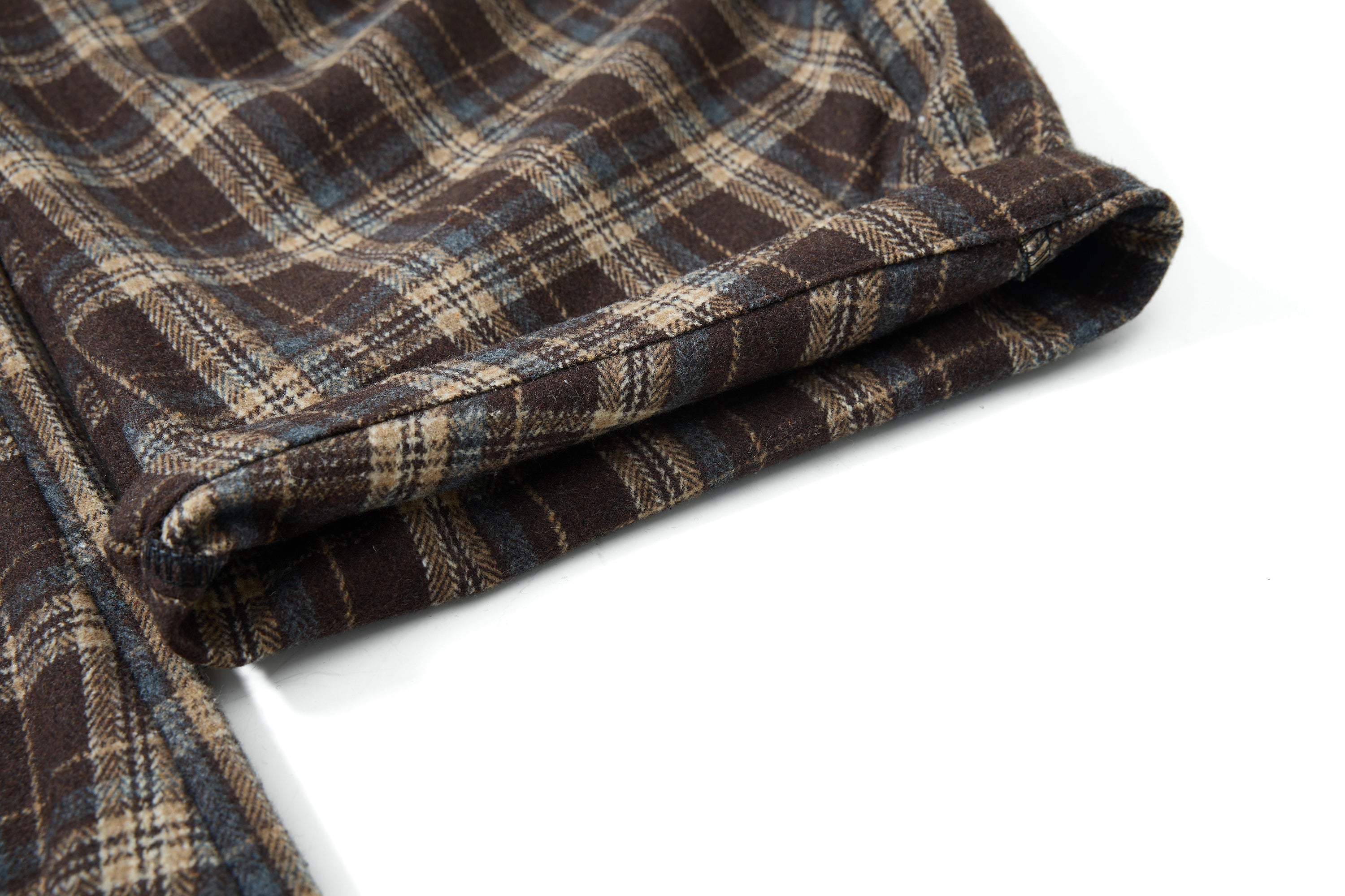 3-6-5.shop Vintage Check Wool-Blend Cargo Pants