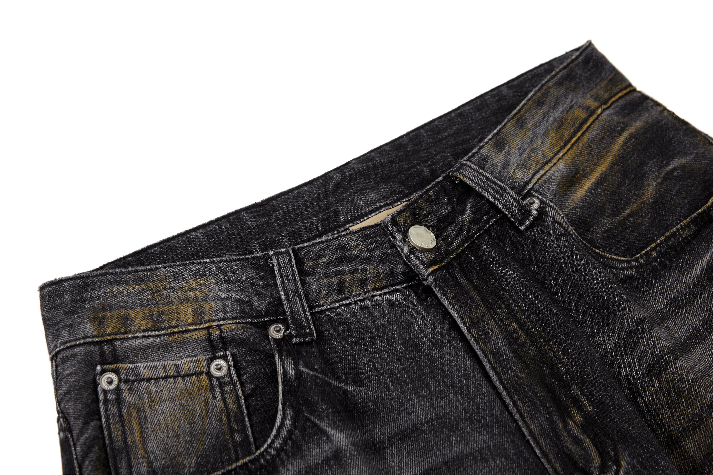 3-6-5.shop Vintage Washed Curved Denim Pants