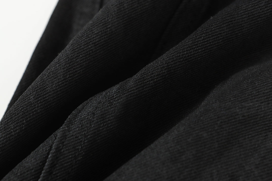 3-6-5.shop Studded Panel Wide-Leg Jeans