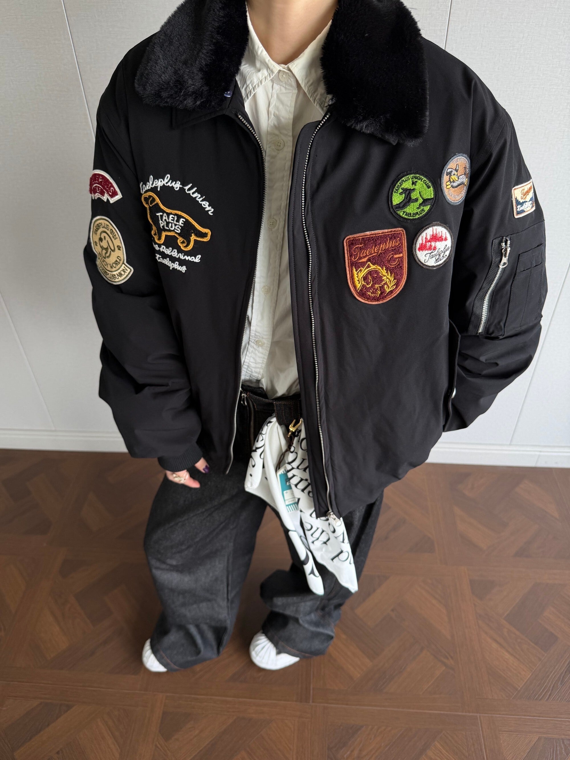 3-6-5.shop Aviation Patch Bomber Jacket