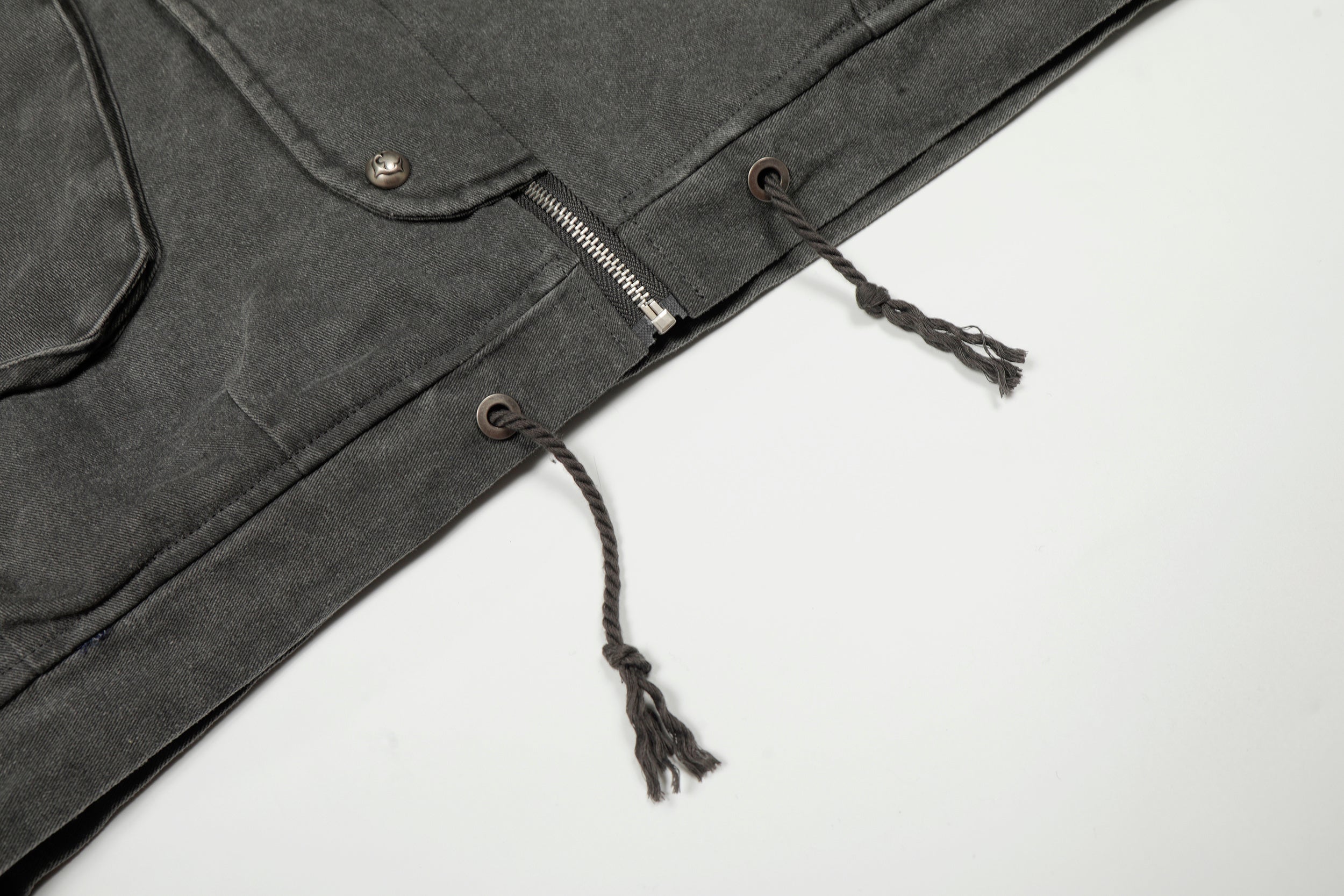 3-6-5.shop Washed Utility Hooded Jacket