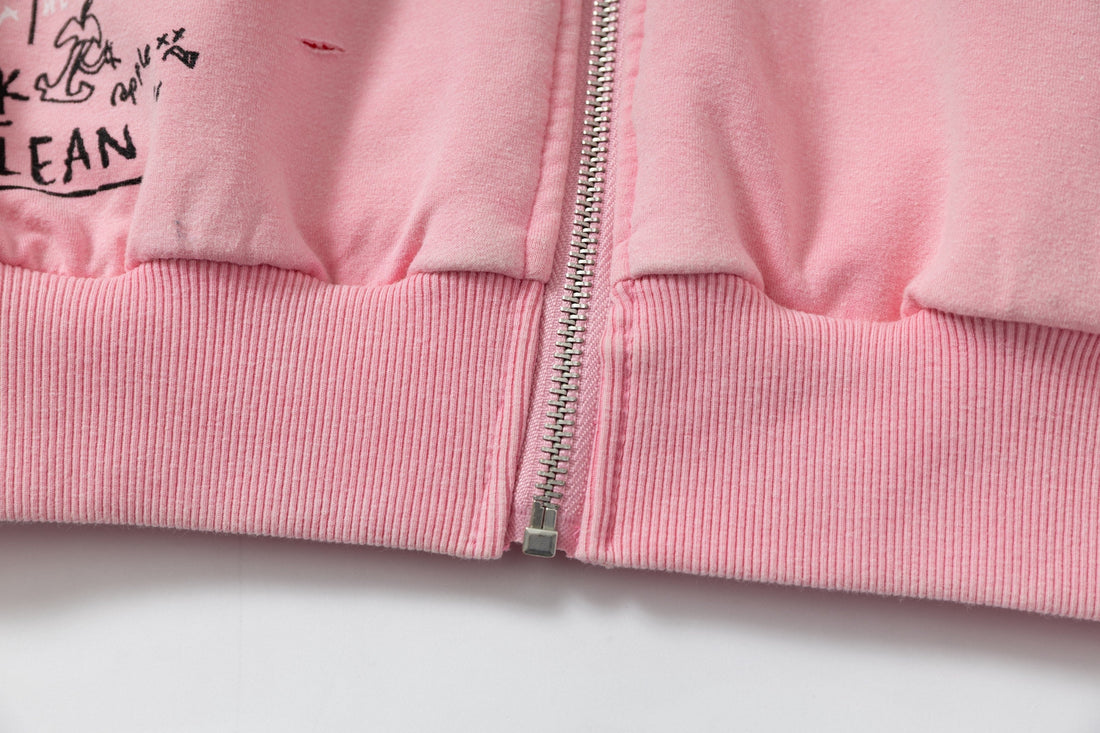 3-6-5.shop Gradient Graphic Zip Hoodie