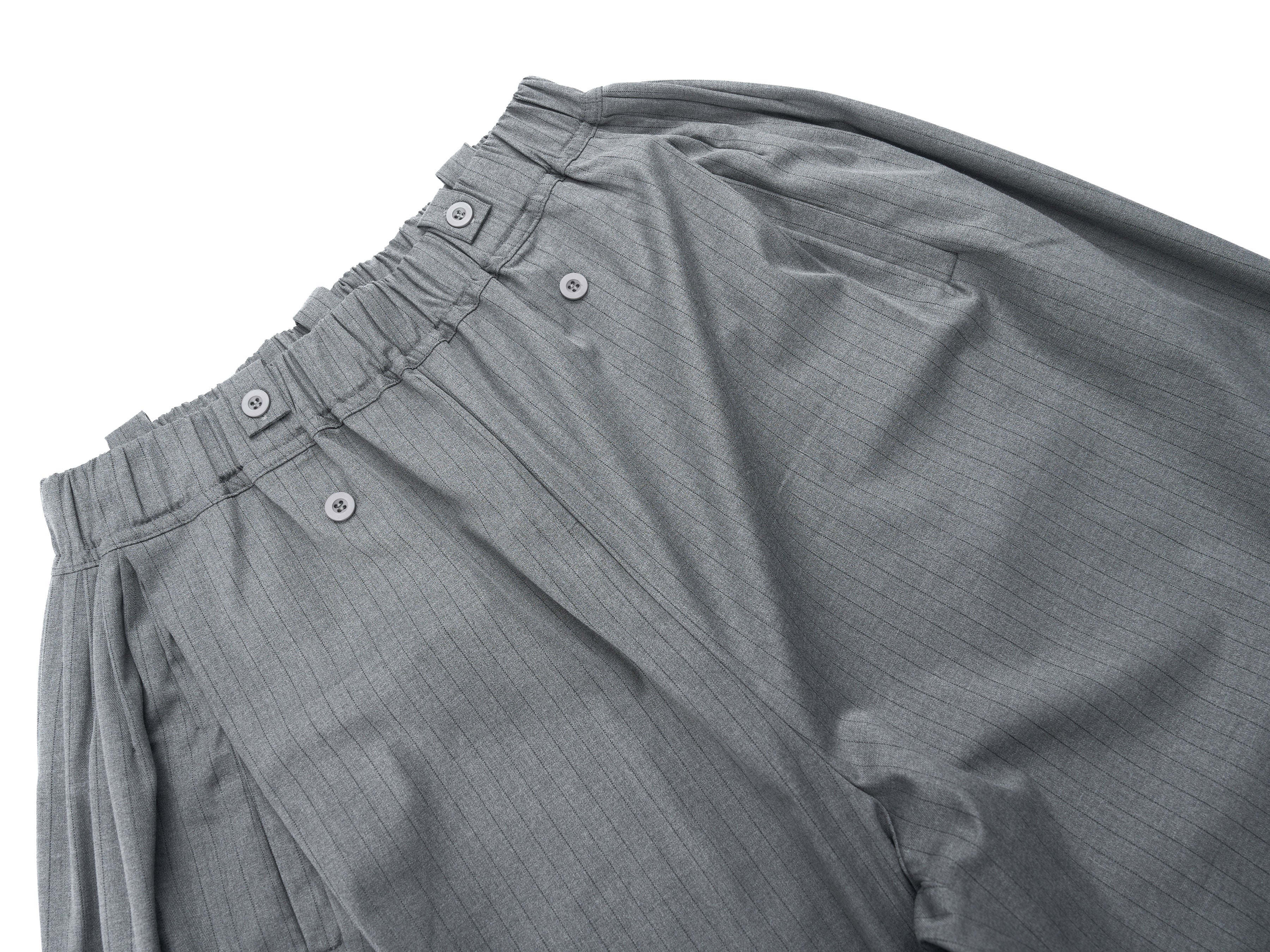 3-6-5.shop Dual-Button Pinstripe Wide-Leg Trousers