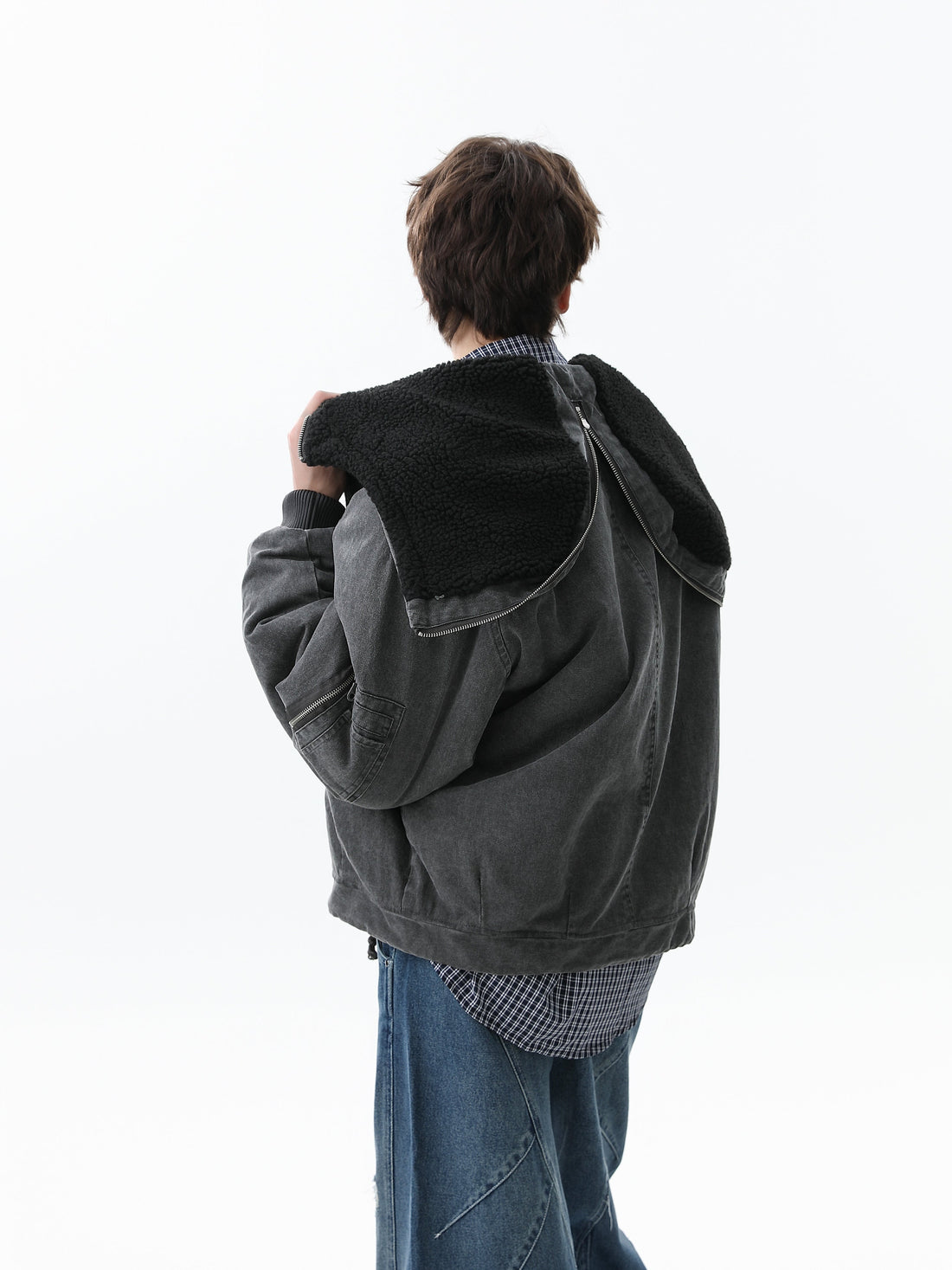 3-6-5.shop Washed Utility Hooded Jacket