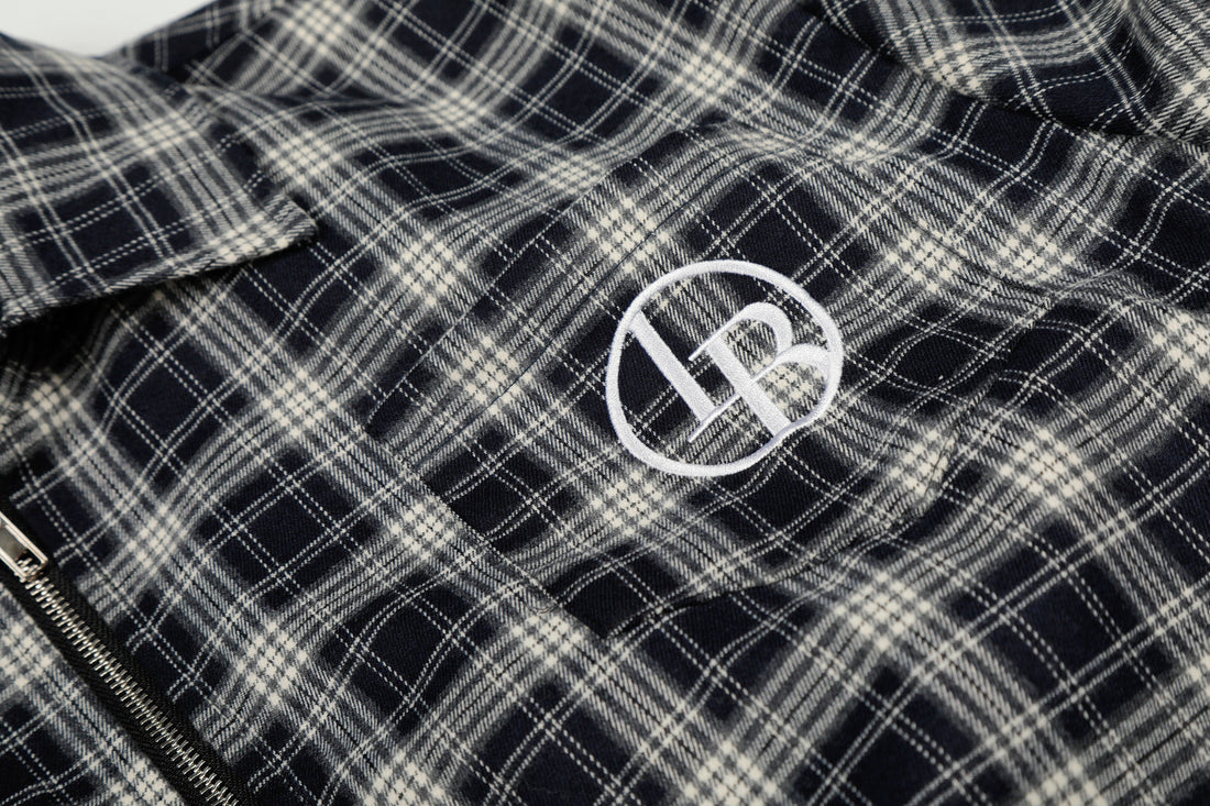 3-6-5.shop Plaid Hybrid Bomber Jacket