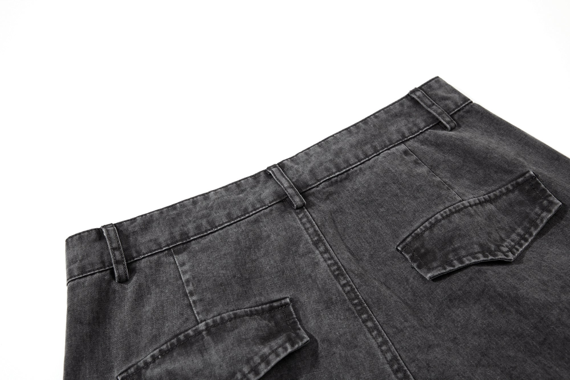 3-6-5.shop Washed Wide-Leg Cargo Pants