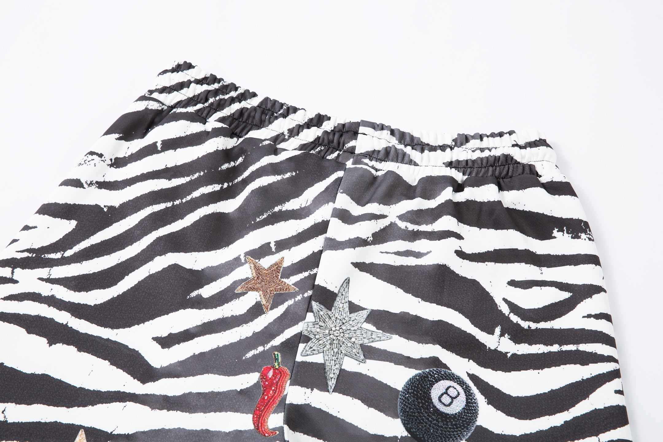 3-6-5.shop Zebra Patch Barrel Pants