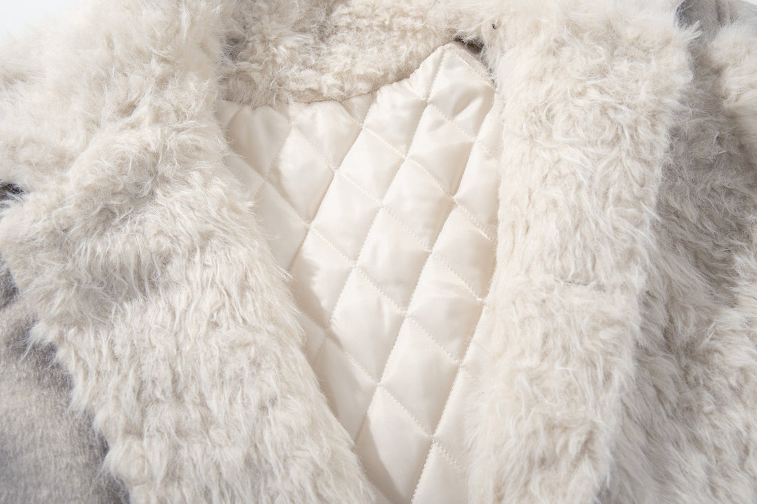 3-6-5.shop Fur-Collar Belted Jacket
