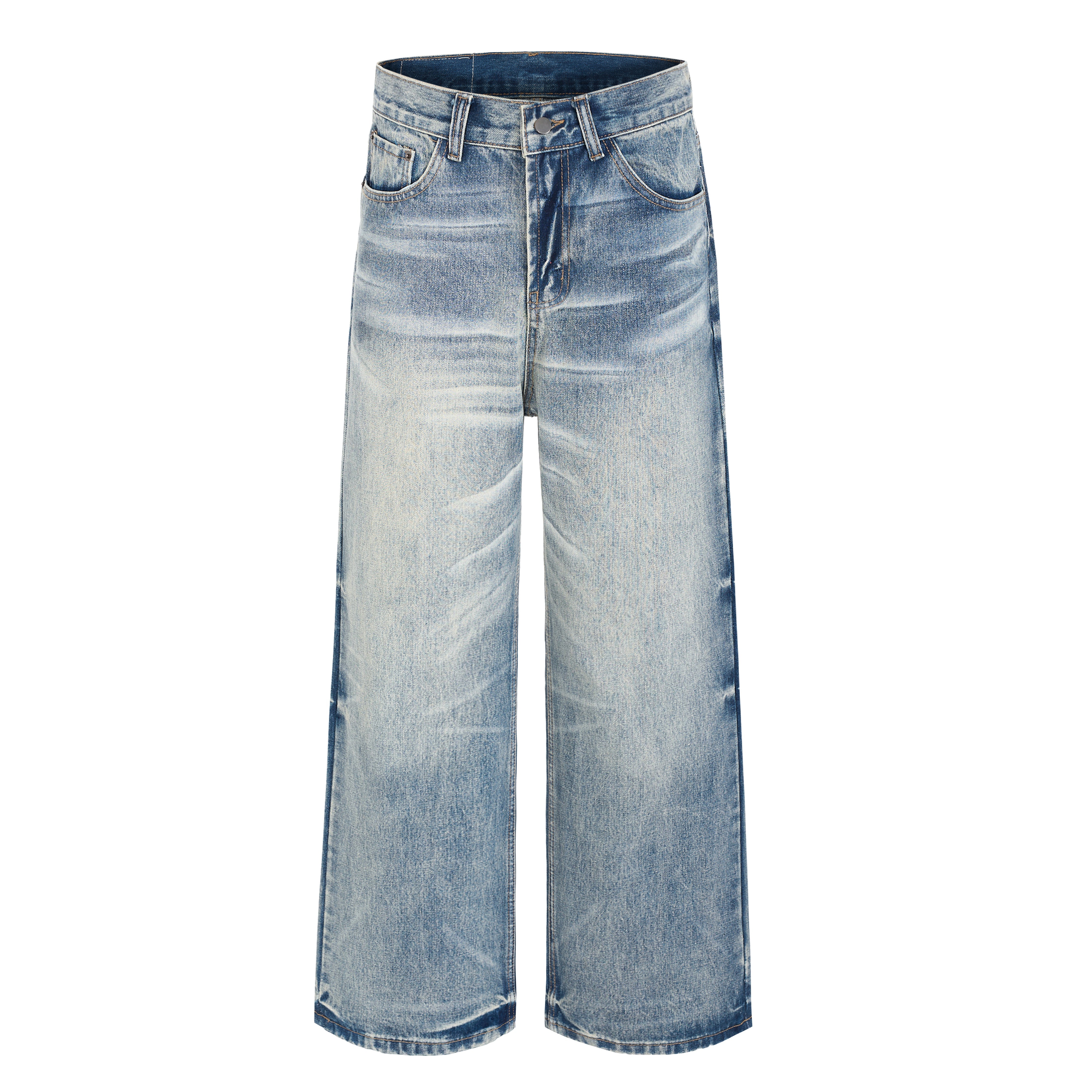 3-6-5.shop Vintage Washed Wide-Leg Jeans