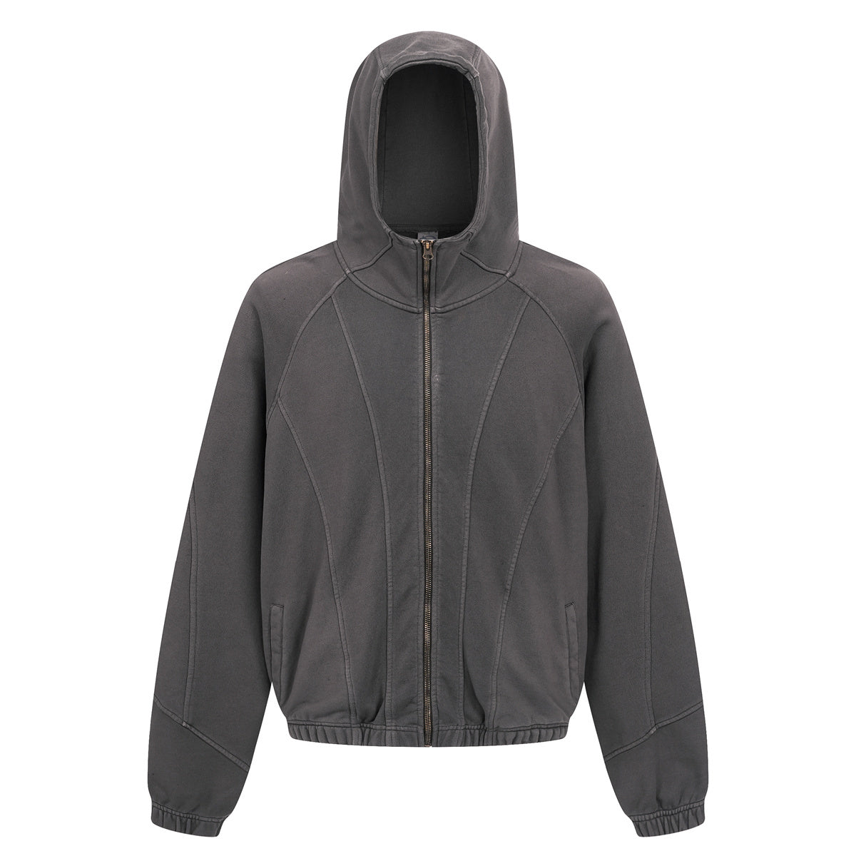 3-6-5.shop Curved-Seam Full-Zip Hoodie