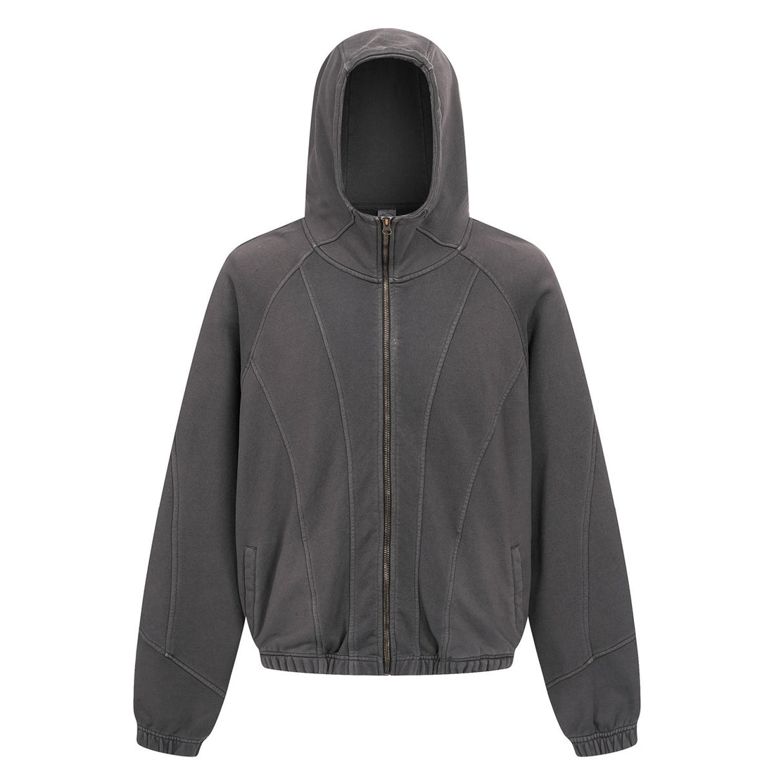 3-6-5.shop Curved-Seam Full-Zip Hoodie