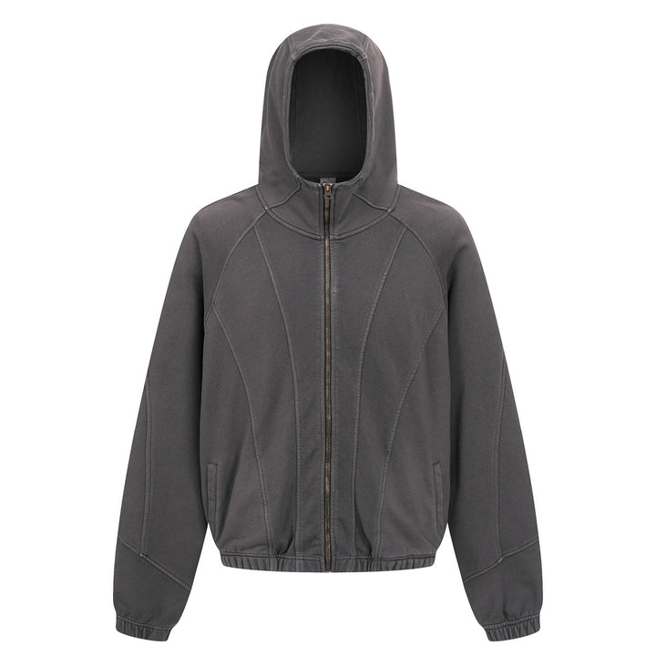 3-6-5.shop Curved-Seam Full-Zip Hoodie