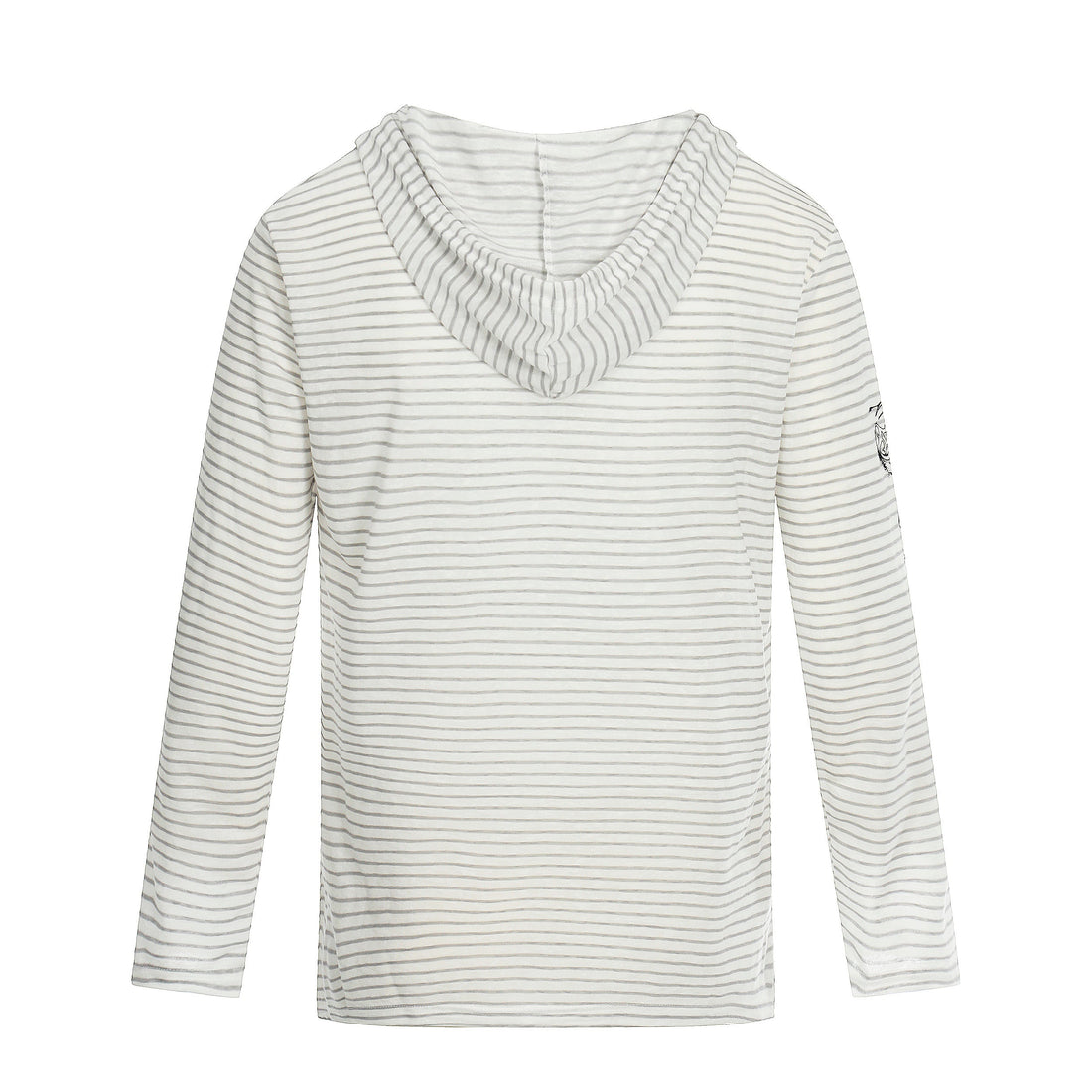 3-6-5.shop Striped Graphic Hooded Long Sleeve Tee