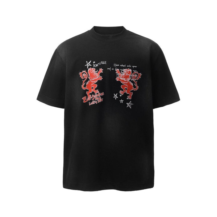 3-6-5.shop Vintage Crest Graphic T-Shirt