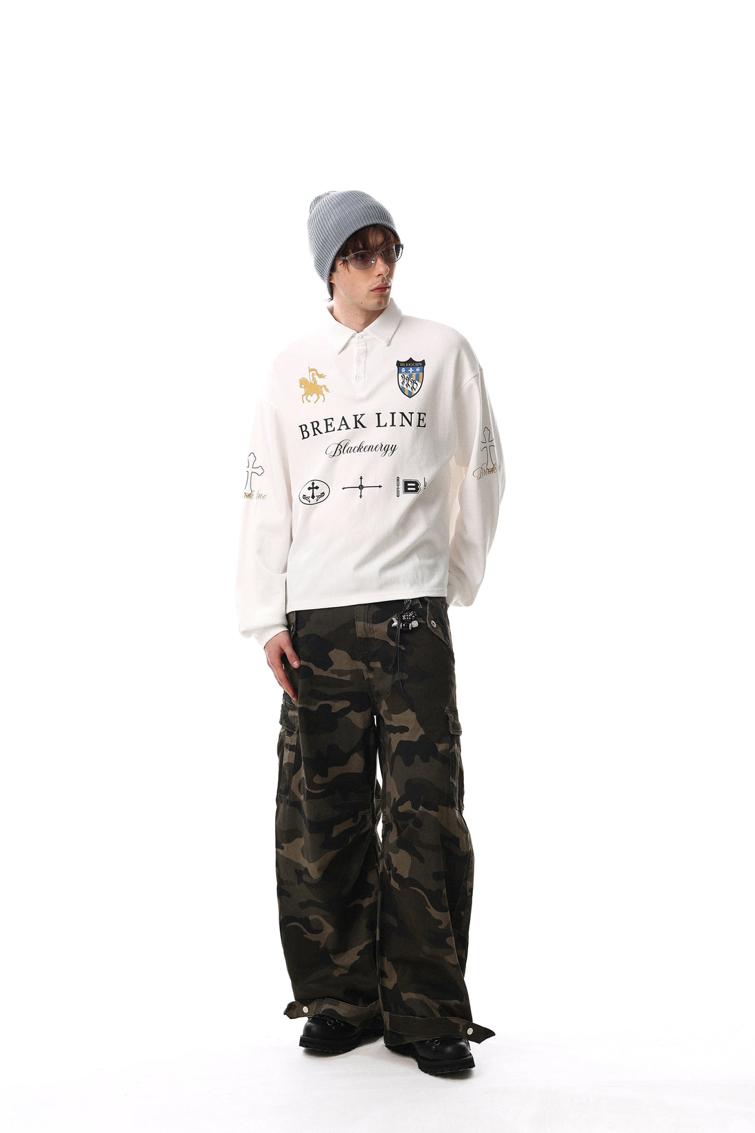 3-6-5.shop Break Line Graphic Polo