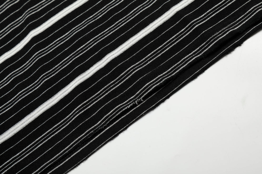 3-6-5.shop Striped Henley Long Sleeve Tee