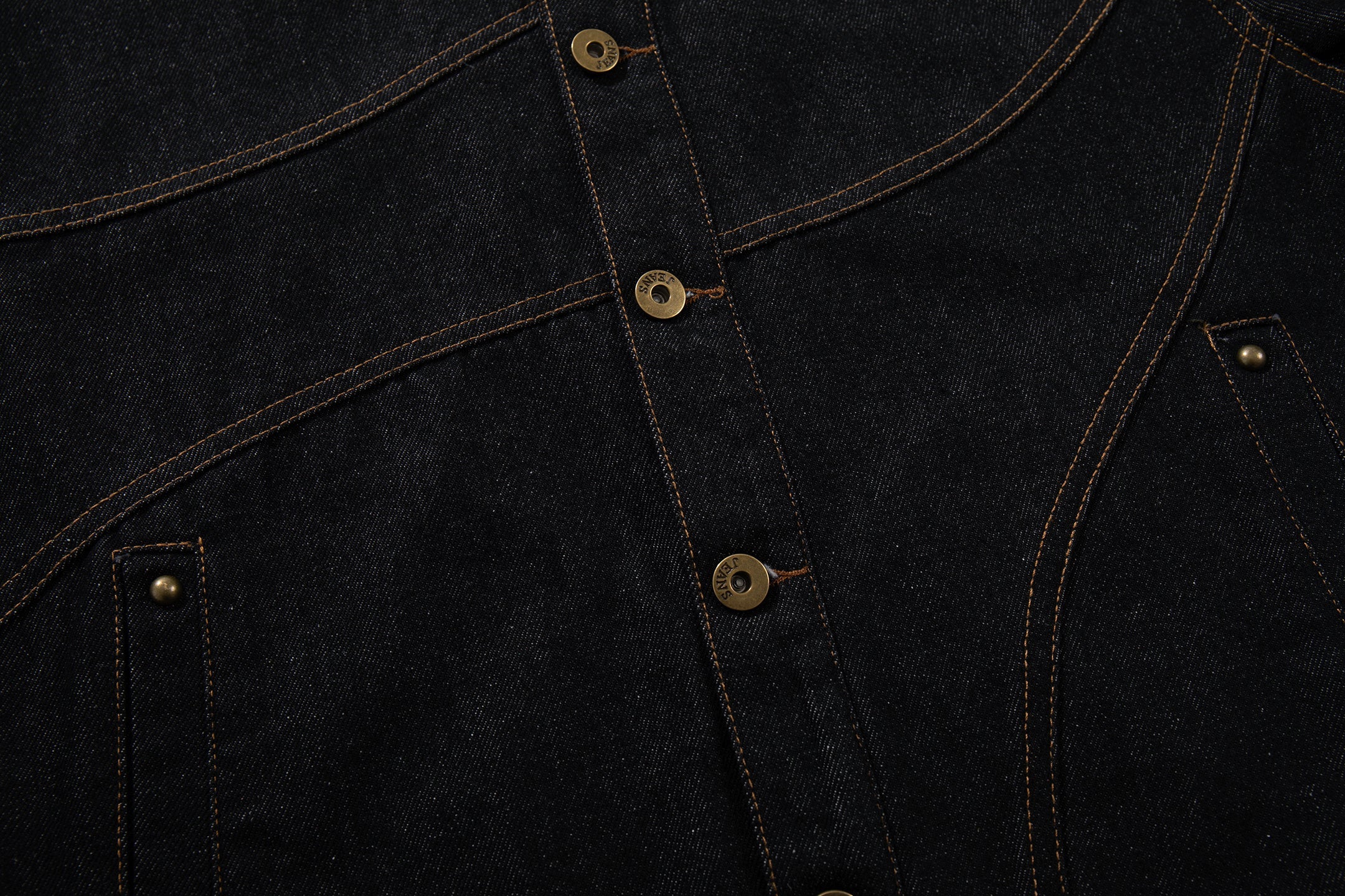 3-6-5.shop Curved Seam Denim Jacket