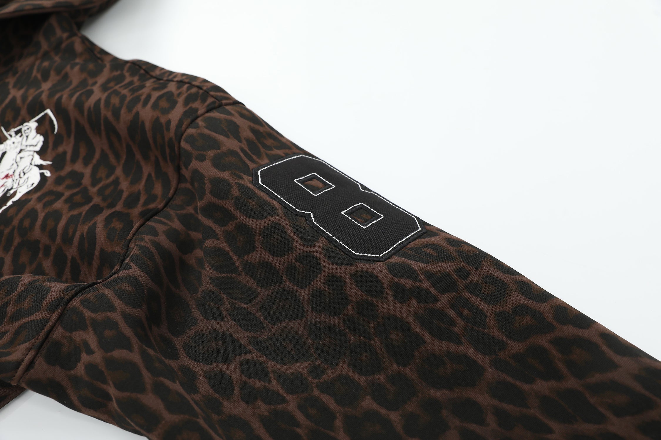 3-6-5.shop Leopard Crest Zip Hoodie
