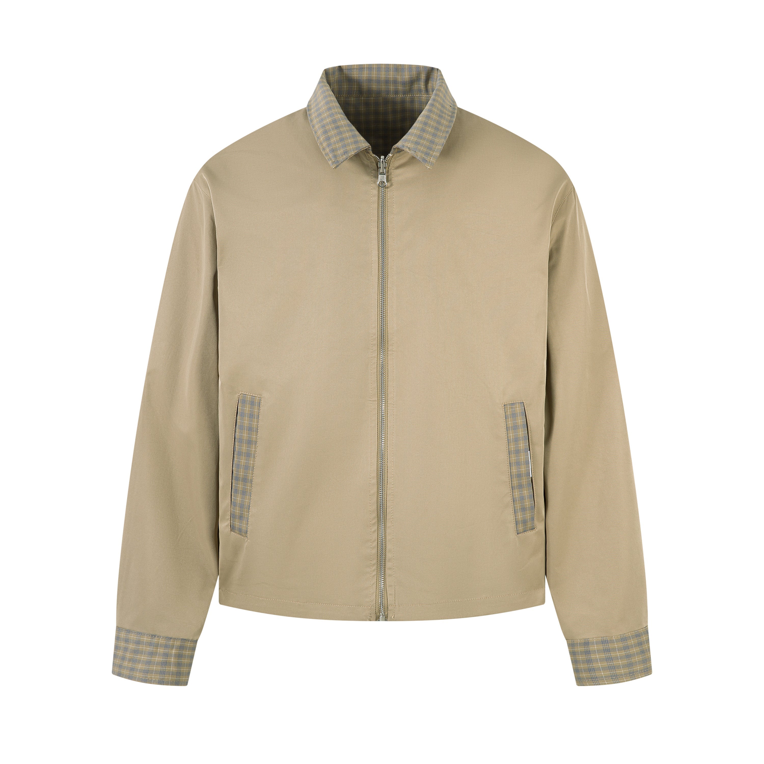3-6-5.shop Reversible Check Panel Jacket