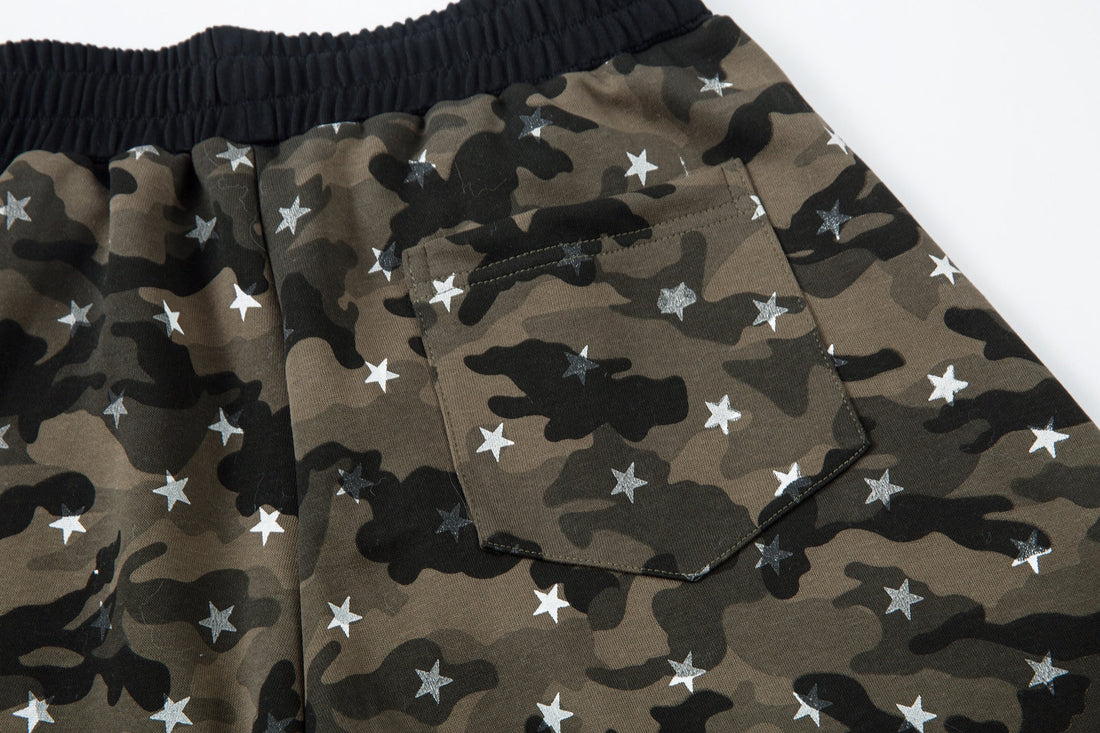 3-6-5.shop Star Camo Wide-Leg Sweatpants