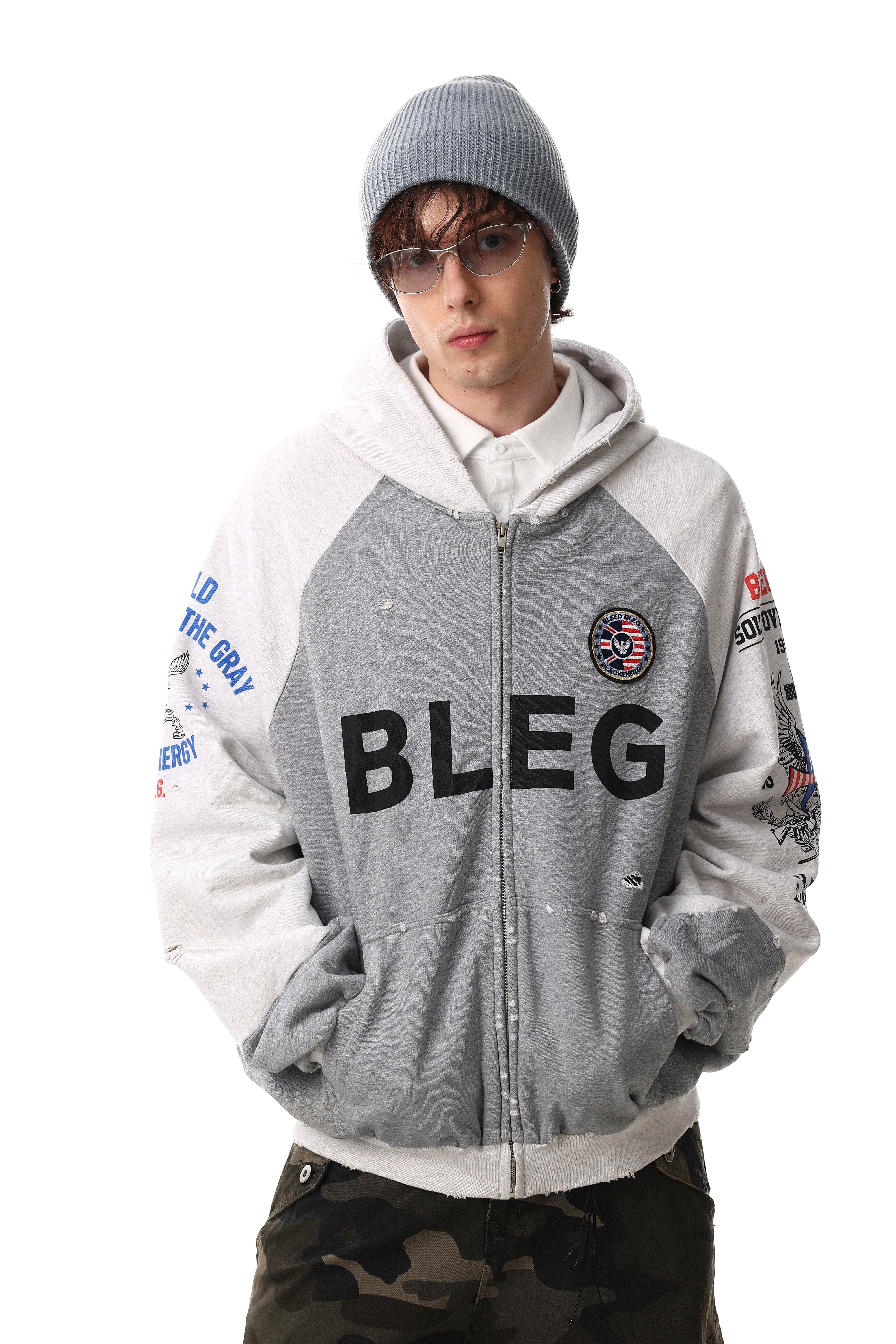 3-6-5.shop Graphic Zip-Up Hoodie