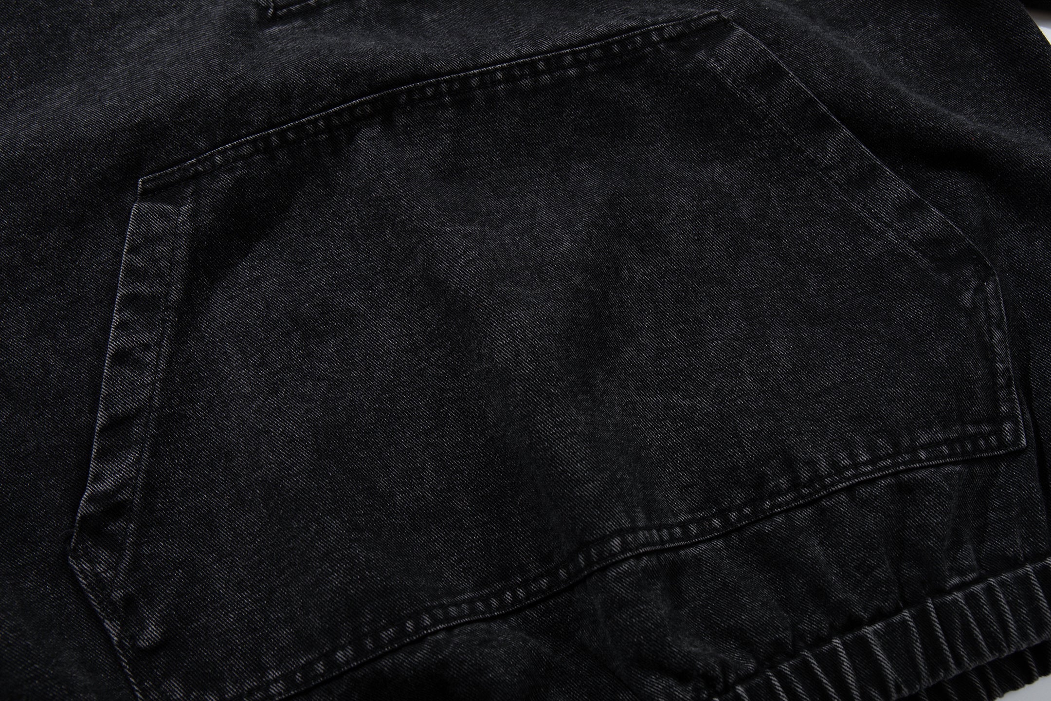 3-6-5.shop Toggle-Front Washed Denim Hoodie